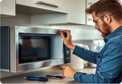 Technician servicing AC